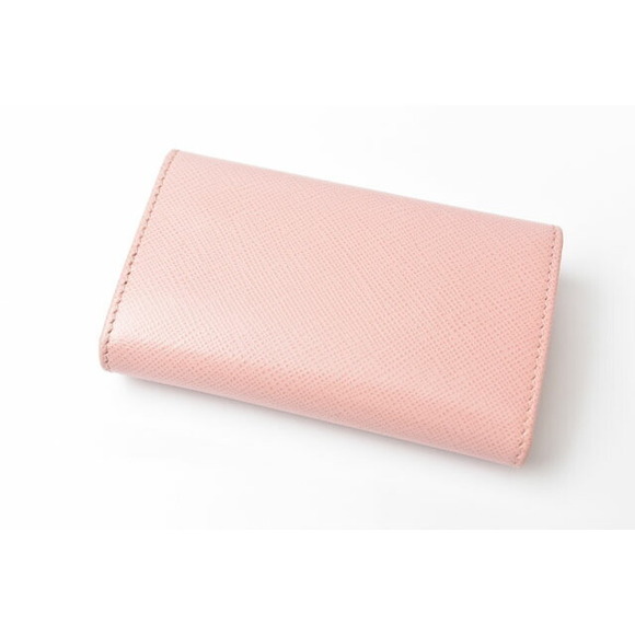 Prada Key Case 6-Row Saffiano Metal Pesco Pink - Picture 7 of 7